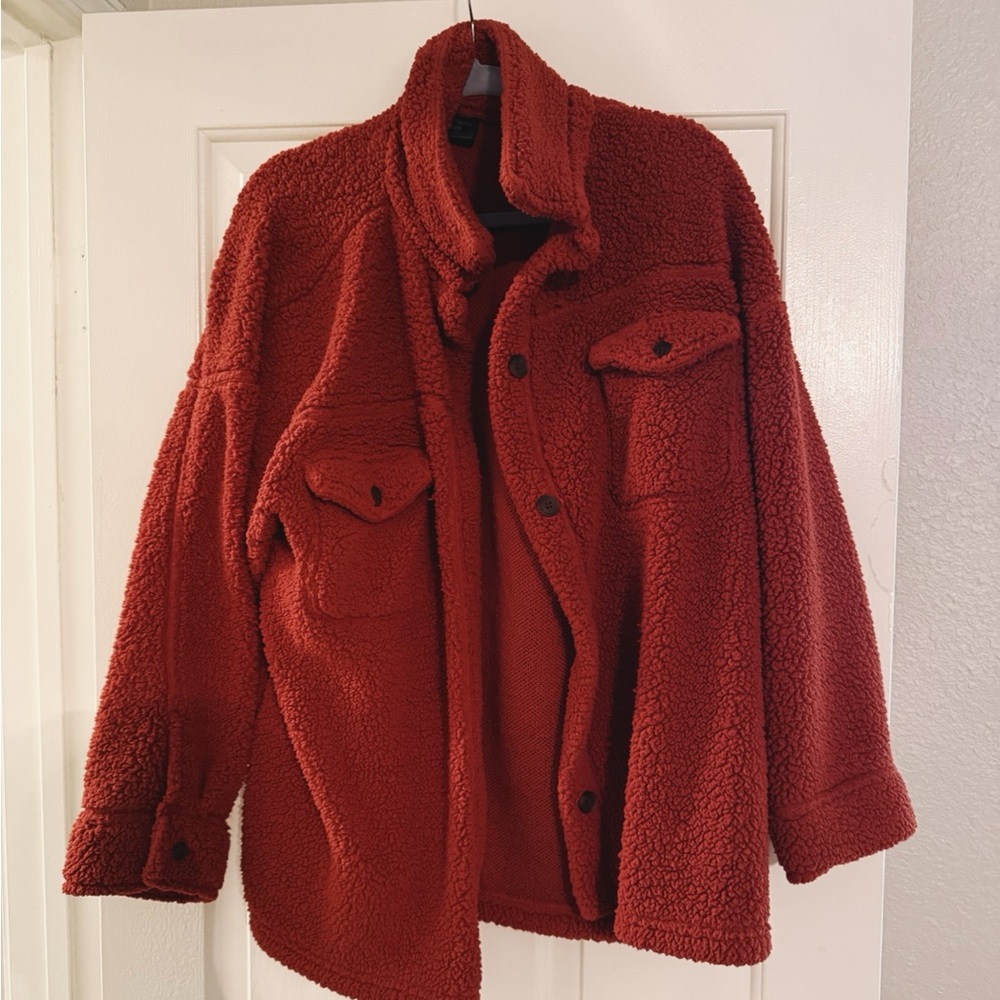 32 Degrees Women's Rust Sherpa Jacket
